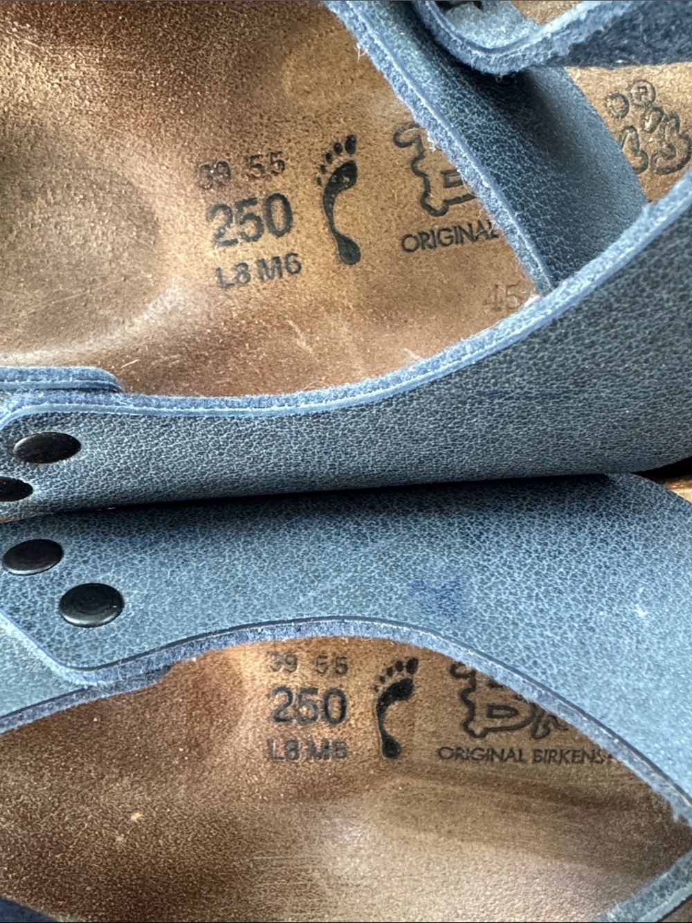 Birkenstock Birkies Blue Sandals Size 8 - Picture 7 of 8